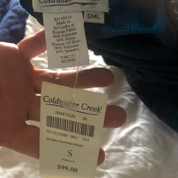 Floral flocked skirt from Coldwater Creek - Picture 2 of 2